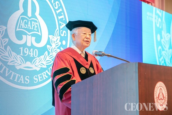 손경식 CJ그룹 회장, 세종대 학위수여식 강연(사진=CJ그룹)