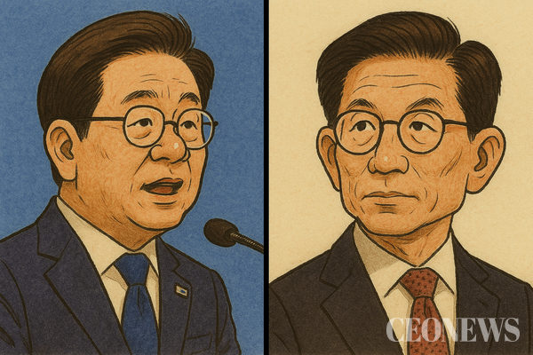 이재명VS김문수 대선후보 캐리커처