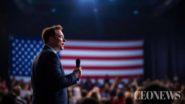 일론 머스크가 7월5일 아메리카당 창당을 선언하고 있다