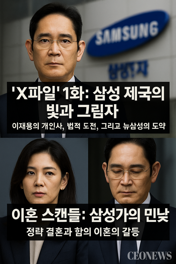 이재훈의 X파일 1화 삼성 제국의 빛과 그림자를 통해 CEO들의 개인사, 법적공방, 주가조작, 승계구도, M&A, 리더십 등 민낯을 팩트에 의한 데이터 기반 탐사 보도형식으로 분석, 전망 보도함으로써 CEO PI의 본보기로 삼고자 한다.