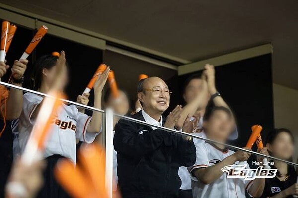 2024년 7월 12일 대전 한화이글스파크에서 열린 한화이글스와 LG트윈스의 프로여구 직관하는 김승연 회장.